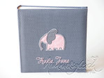 1208 - Pünktchen grau mit Elefant rosa